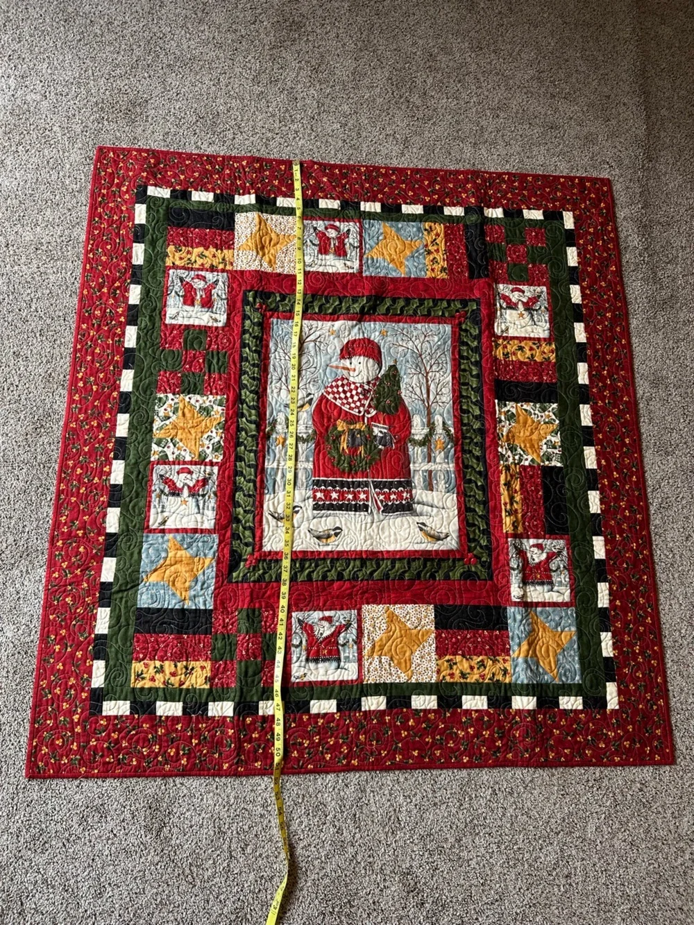 Winter Welcome Lap/Wall Quilt Holly Jolly Snowmen Kathy Schmidt Moda Kit Winter